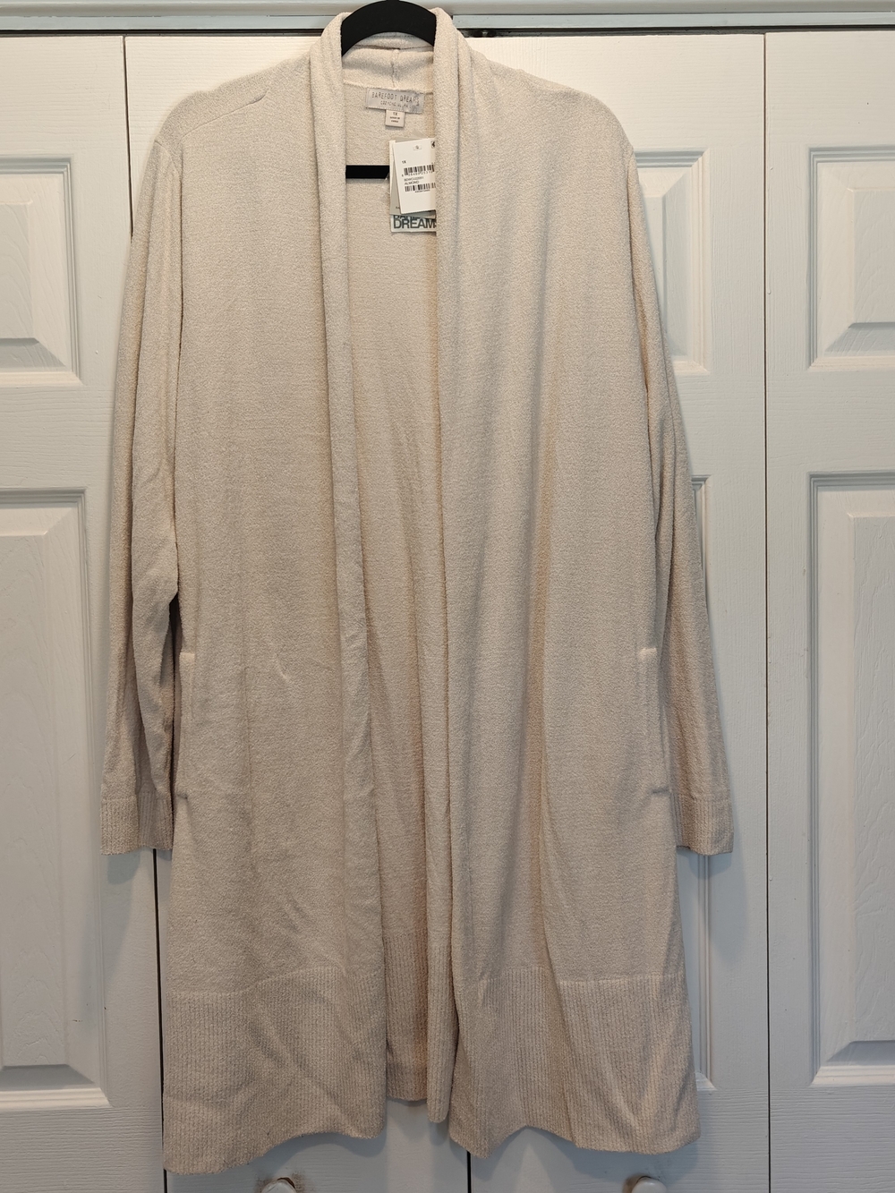 NWT Barefoot Dreams Cozy Chic Ultra Lite Shawl Collar Cardigan Almond
